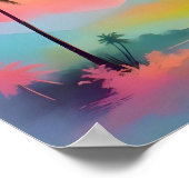 Abstract Landschap Strand Sky Natuur Achtergrond K Poster (Hoek)