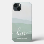 Abstract landschap van de groene Waterverf Case-Mate iPhone Case (Achterkant)