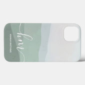 Abstract landschap van de groene Waterverf Case-Mate iPhone Case (Achterkant (horizontaal))