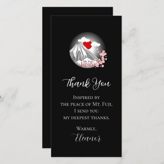 Abstract landschap van de Mt. Fuji Bedankkaart (Voorkant / Achterkant)