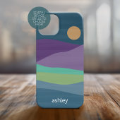 Abstract landschap van Flat Boho, zonnescherm en b Case-Mate iPhone Case