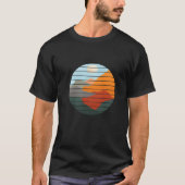 Abstract landschap van het gebergte - zonsondergan t-shirt (Voorkant)