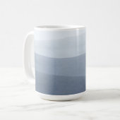 Abstract landschap van Tranquil Blue Grays Koffiemok (Voorkant links)