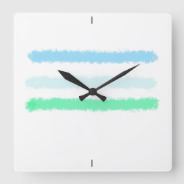 Abstract landschap. vierkante klok