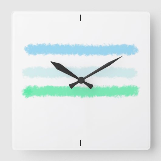 Abstract landschap. vierkante klok (Voorkant)