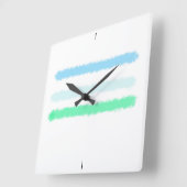 Abstract landschap. vierkante klok (Hoek)