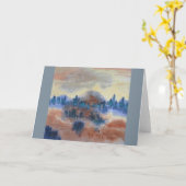 Abstract landschap - woestijn, paard en ruiter kaart (Gele Bloem)