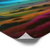 Abstract Landschapbos Natuur Achtergrondkunst Poster (Hoek)