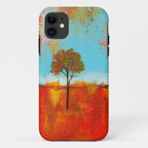 Abstract landschapsboom Kunstschilderij Verzukking iPhone 11 Hoesje