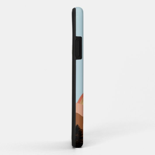 Abstract landschapsbos Bomen regenboog & vogels Case-Mate iPhone Case (Achterkant/rechts)