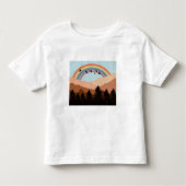 Abstract landschapsbos Bomen regenboog & vogels Kinder Shirts (Voorkant)