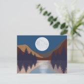 Abstract landschapsbos, volledige reflectie feestdagenkaart (Staand voorkant)