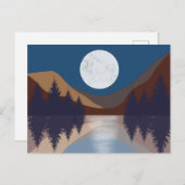 Abstract landschapsbos, volledige reflectie feestdagenkaart (Voorkant / Achterkant)