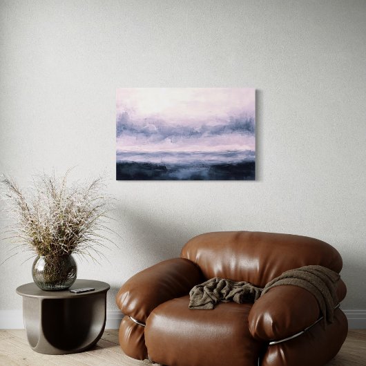 Abstract landschapskunstwerk, Dark River Canvas Afdruk