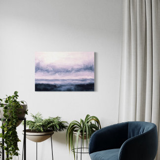 Abstract landschapskunstwerk, Dark River Canvas Afdruk