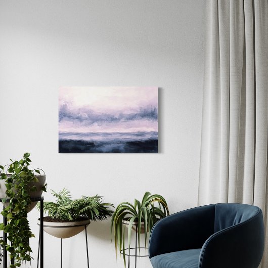 Abstract landschapskunstwerk, Dark River Canvas Afdruk