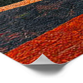 Abstract landschapskunstwerk met warme tinten poster (Hoek)
