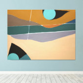 Abstract Landschapsolieverfschilderij Verpakt canv Canvas Afdruk (Insitu (Houten vloer))