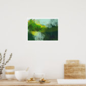 abstract landschapsschilderij poster (Keuken)