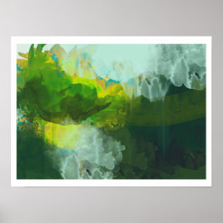 abstract landschapsschilderij poster