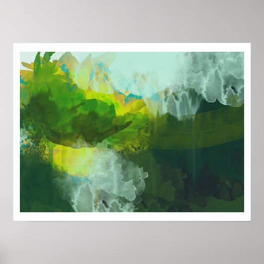abstract landschapsschilderij poster (Voorkant)