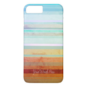 Abstract Landschapsstrepen & Uw Woorden Case-Mate iPhone Case