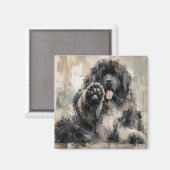Abstract Landseer Magneet (Voorkant / Achterkant)
