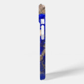 Abstract Lapis Lazuli Blauw Graniet monogram Case-Mate iPhone Case (Achterkant / Links)