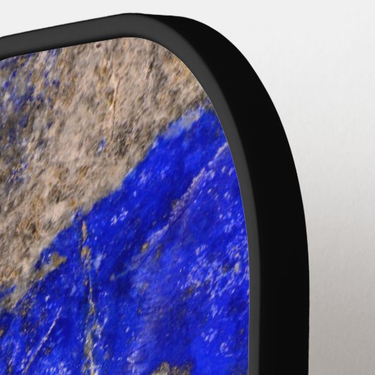 Abstract Lapis Lazuli Blauw Graniet monogram Pickleball Paddle (Links Detail)