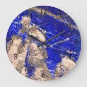 Abstract Lapis Lazuli Blue Granite Grote Klok (Voorkant)