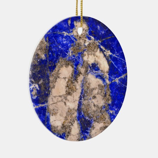 Abstract Lapis Lazuli Blue Granite Keramisch Ornament (Rechts)