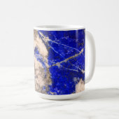 Abstract Lapis Lazuli Blue Granite Koffiemok (Voorkant rechts)