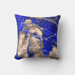 Abstract Lapis Lazuli Blue Granite Kussen