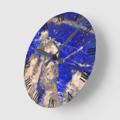 Abstract Lapis Lazuli Blue Granite Ronde Klok (Hoek)
