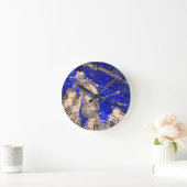 Abstract Lapis Lazuli Blue Granite Ronde Klok (Huis)