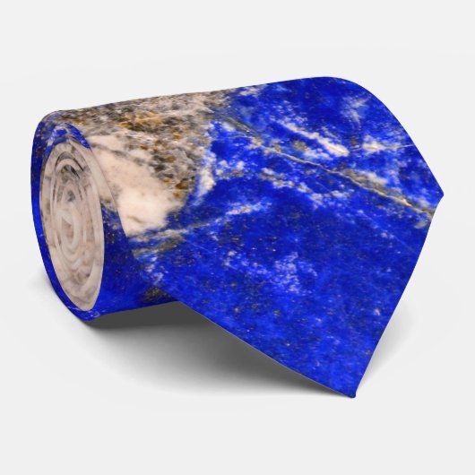 Abstract Lapis Lazuli Blue Granite Stropdas (Opgerold)
