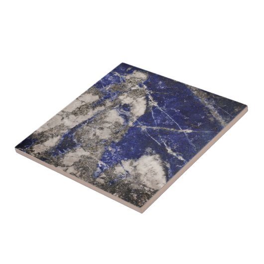 Abstract Lapis Lazuli Blue Granite Tegeltje (Zijkant)