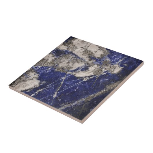 Abstract Lapis Lazuli Blue Granite Tegeltje (Zijkant)