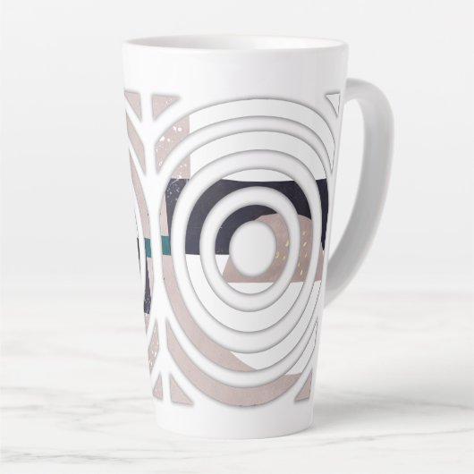 Abstract latte mug design mok (Rechterhoek)