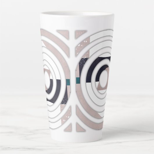 Abstract latte mug design mok (Voorkant)