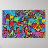 Abstract Launch in Athens Poster (Voorkant)