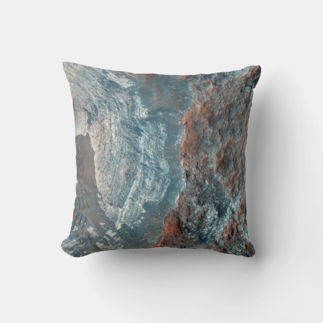 abstract lava rock koper aqua decor pillow kussen (Voorkant)