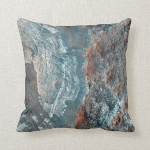 abstract lava rock koper aqua decor pillow kussen