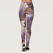 abstract lavendel en goud leggings (Achterkant)