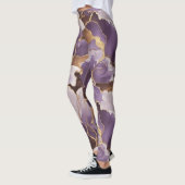 abstract lavendel en goud leggings (Links)