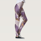 abstract lavendel en goud leggings (Rechts)