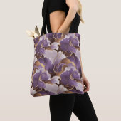 abstract lavendel en goud tote bag (Dichtbij)