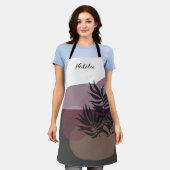 Abstract lavendel met zacht deegsel Tropisch Schor Schort (Gedragen)