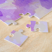 Abstract Lavendel Waterverf Bloemenpuzzel Legpuzzel (Zijkant)