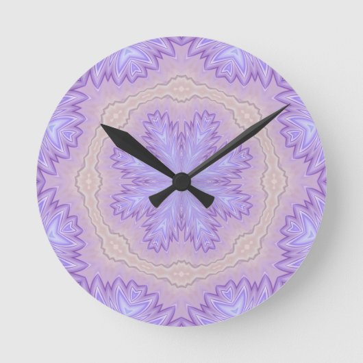 Abstract lavender, bevroren ronde klok (Voorkant)
